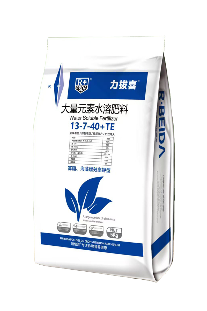 高鉀型大量元素水溶肥料13-7-40+TE-力拔喜5kg